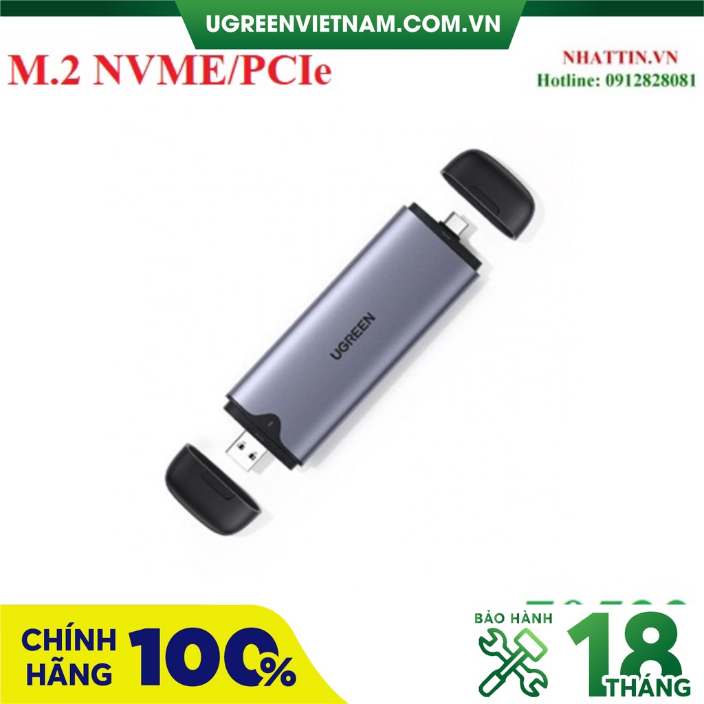 Vỏ đựng ổ cứng SSD M.2 Sata/NVME B-Key & M+B Key 2280/2260/2242/2230 tốc độ 6Gbps 10Gbps Ugreen cao cấp