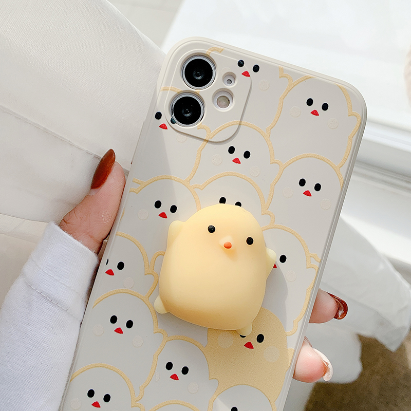 Ốp lưng silicon mềm phối hình chú gà ngộ nghĩnh cho iPhone 12 Pro Max Mini Se2020 11pro Max X Xr Xs Max 7 8 Plus | BigBuy360 - bigbuy360.vn