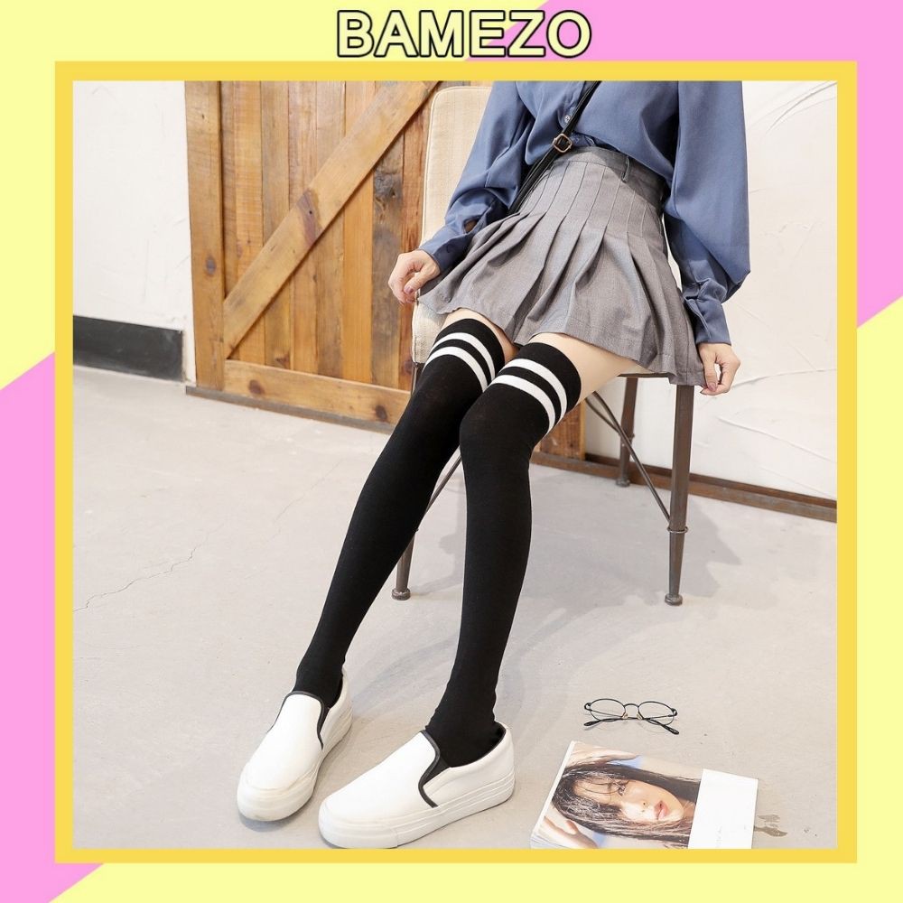 Tất đùi Bamezo tất dài nữ phong cách Hàn Quốc cực xinh xắn TN09