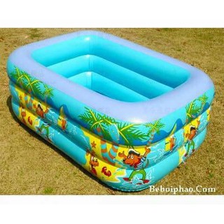 Bể bơi 1.3m 3 tầng 2 đáy chống trơn trượt (130 x 85 x 55 cm)