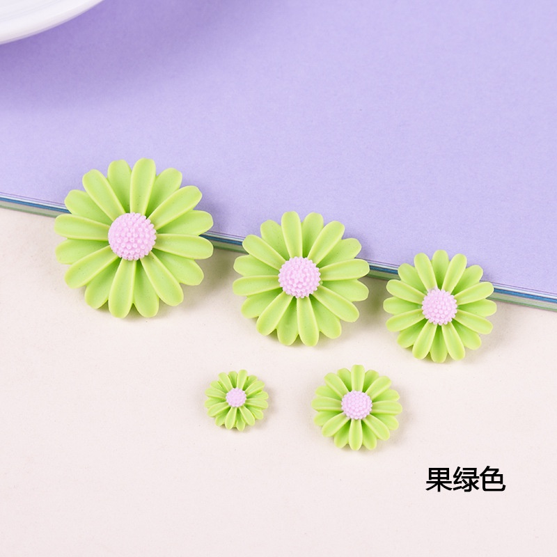 Bông Tai DIY Hình Hoa Cúc Bằng Nhựa Resin Trang Trí Điện Thoại