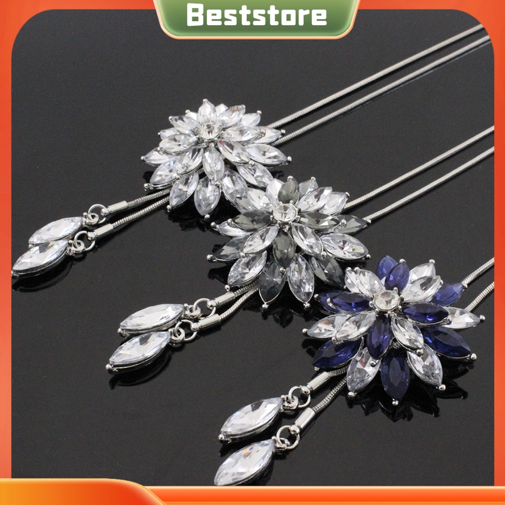 Dây chuyền mặt kiểu dáng hoa tuyết đính đá pha lê thời trang cho nữ