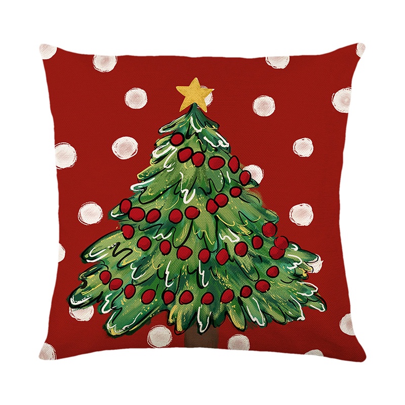 1 Vỏ Gối Đơn In Hình Ông Già Noel Tuần Lộc Trang Trí Nhà Cửa Dịp Giáng Sinh