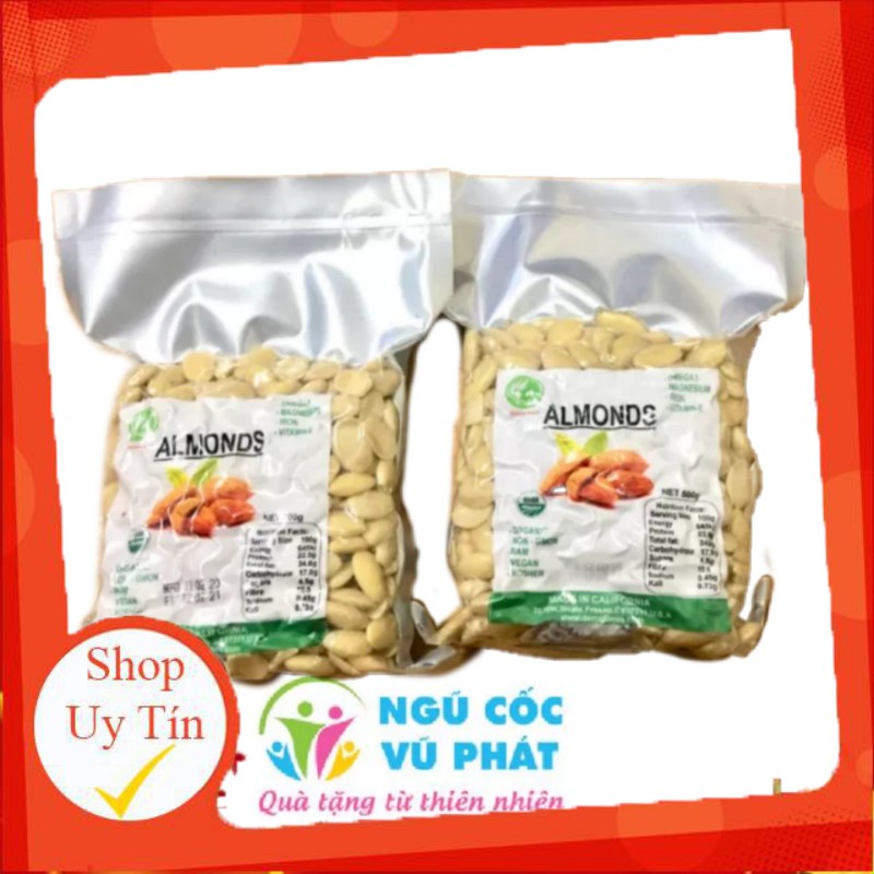 [Giá Sỉ] 200g Hạnh Nhân Tách Vỏ Lụa Sống Mỹ