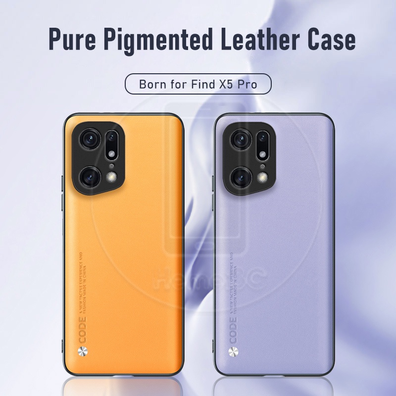 Ốp Điện Thoại PC + Da PU Thời Trang Sang Trọng Cho Oppo Find X5 X3 X2 Pro FindX5 FindX5Pro