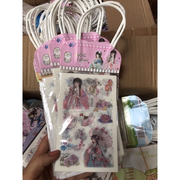 Túi 4 tấm sticker cute