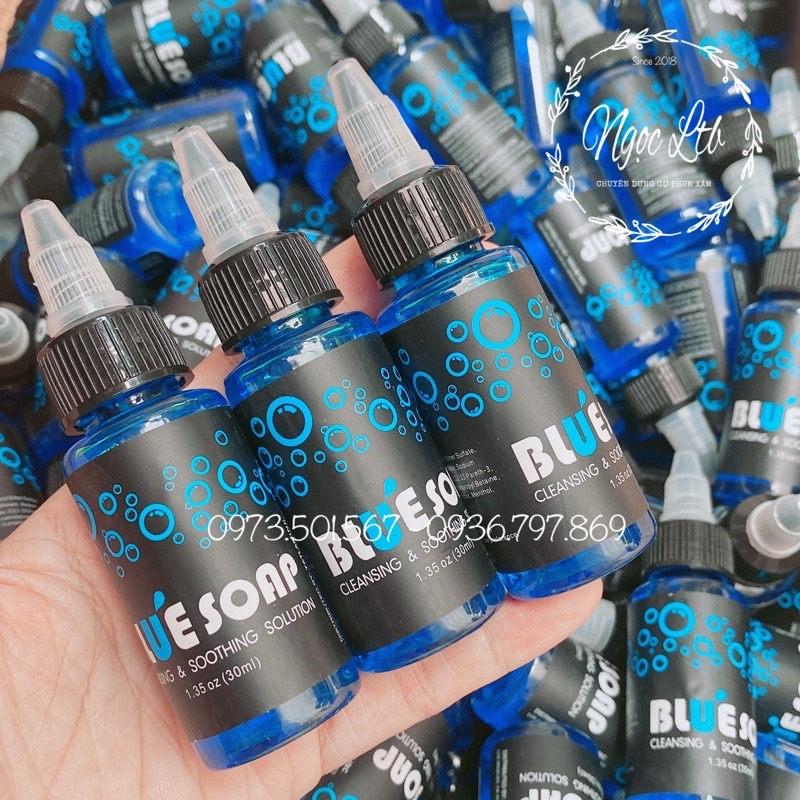 Dung dịch vệ sinh hình xăm Blue Soap mini