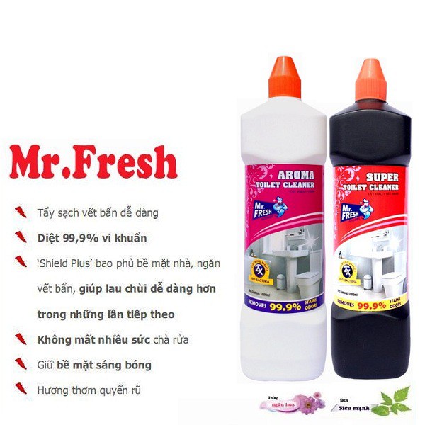 [Giá buôn] Tẩy sạch và làm thơm bồn cầu Mr.Fresh 1L