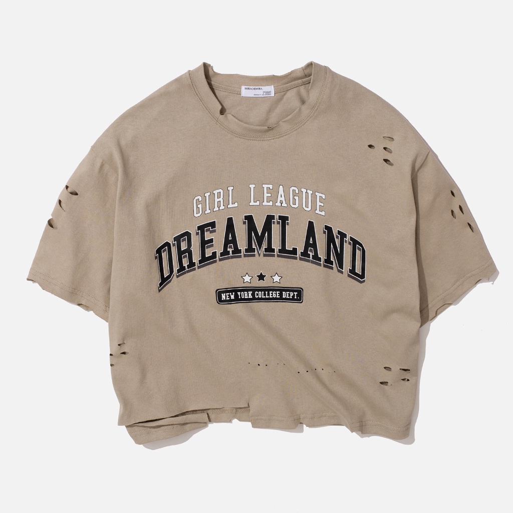 Áo Phông Nữ Dáng Lửng Cropcut Dreamland MIRABOZZI Chất Liệu COTTON Thoáng Mát MTSG013