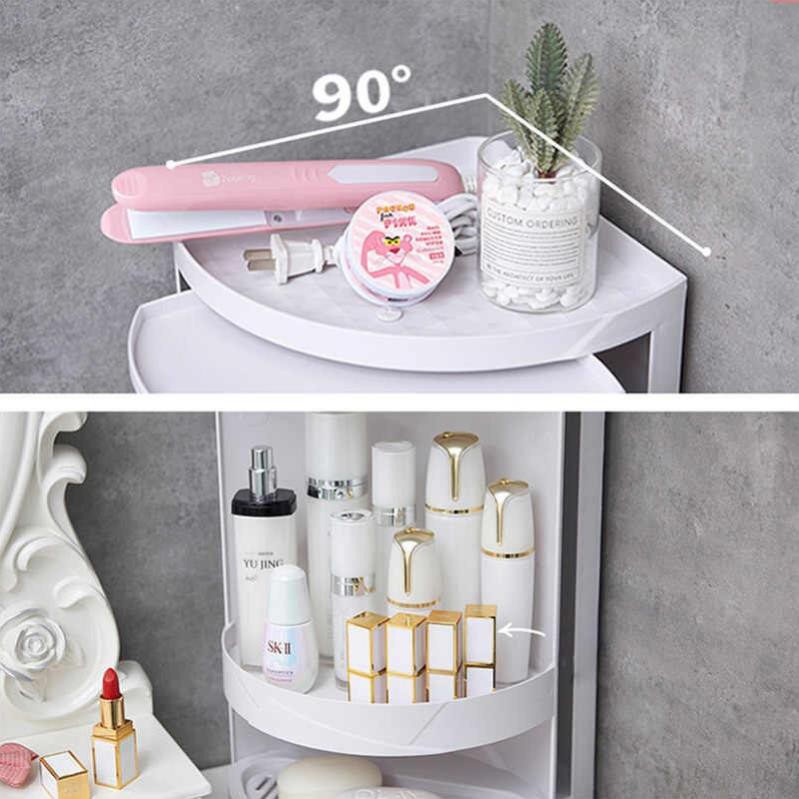 Kệ đựng đồ nhà tắm đa năng, Có nắp xoay 360 độ Chống nước Chống bụi thông minh