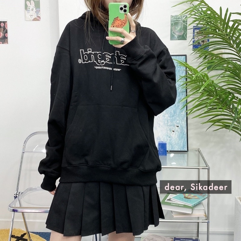 Áo Hôdie Nỉ Bông Unisex Tay Dài MAHAGRID Túi Bụng To