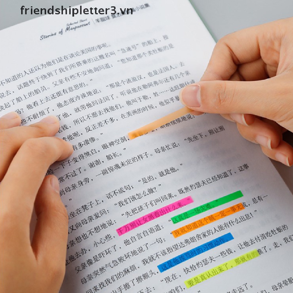 Set 3 / 160 / 300 Giấy Note Dạ Quang Trong Suốt Tiện Dụng