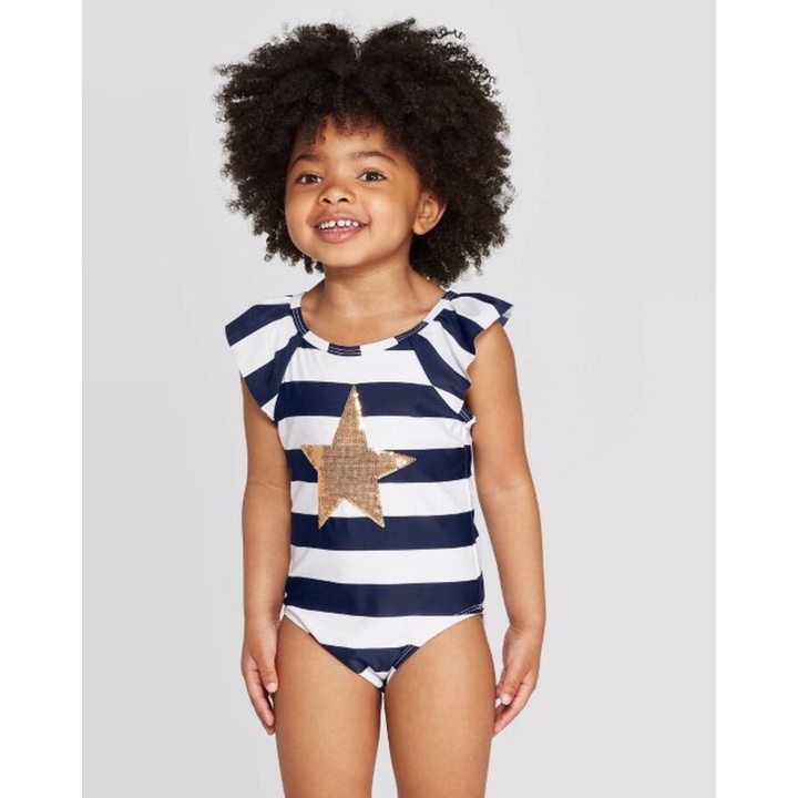 Đồ bơi bikini tay cánh tiên chống nắng hàng cat jack xuất xịn cho bé gái