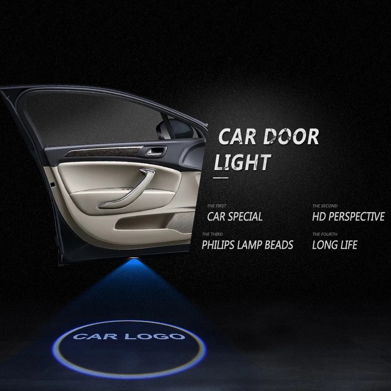 Bộ 2 Đèn LED Logo Gắn Cửa Xe Hơi Honda Odyssey / Acura RDX