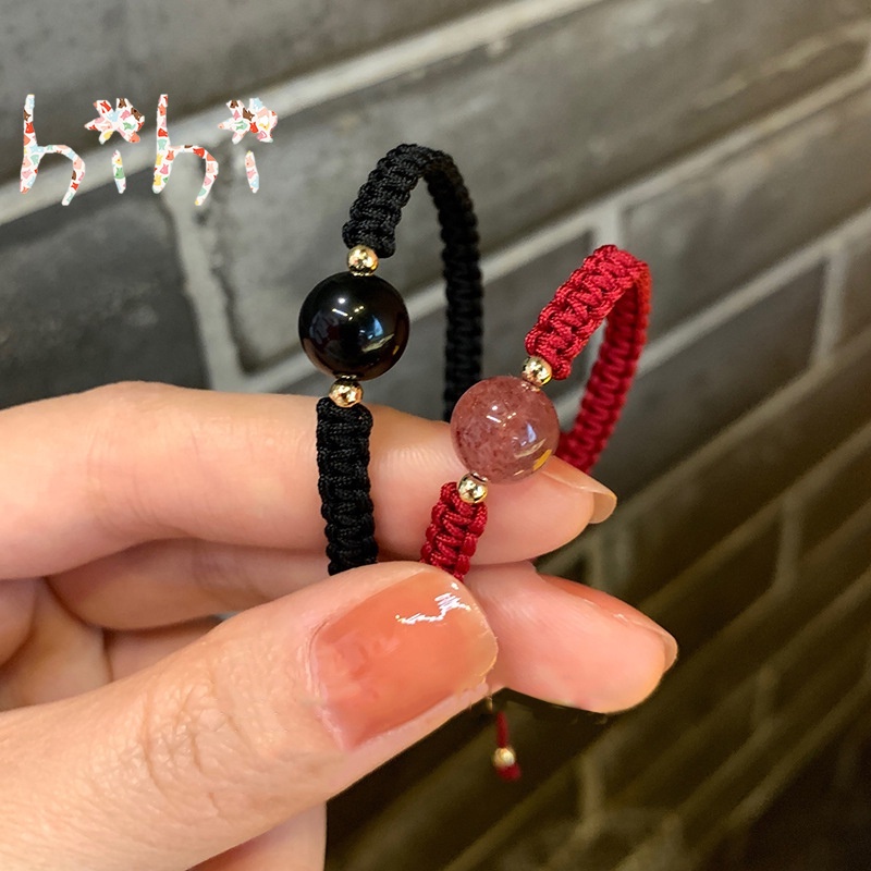 Vòng Tay Bện Dây Đính Đá Opal Nhân Tạo Thời Trang Cho Nữ