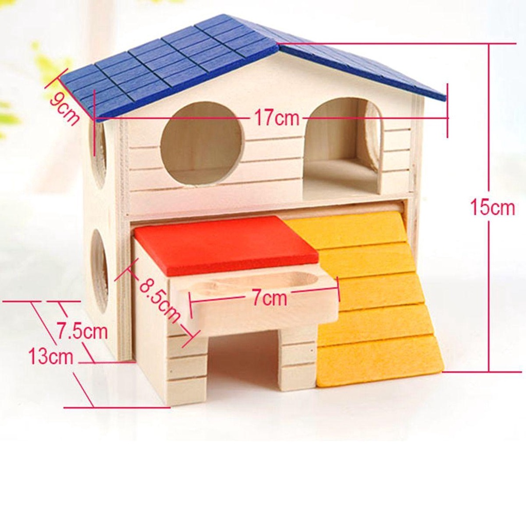 ELLSWORTH Nhà Đồ Chơi Hai Tầng DIY Dành Cho Chuột Hamster