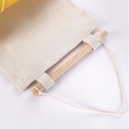 Túi giỏ vải bố đựng đồ treo tường treo đồ vintage 3 ngăn đựng đồ TG074