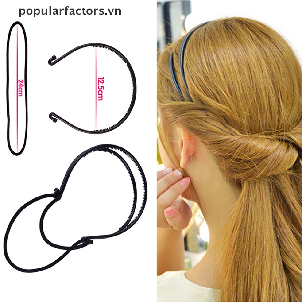 Dây Buộc Tóc Co Giãn Hai Lớp Thời Trang Cho Nữ