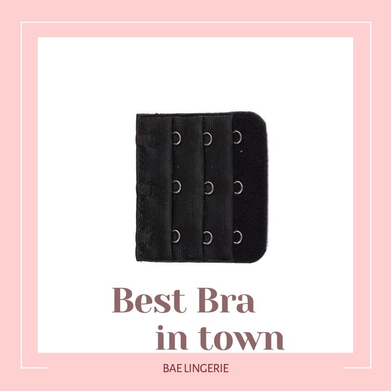 Miếng móc nối áo ngực bằng thép không gỉ loại 2 móc 3 móc màu trắng đen kem - Bae Lingerie | BigBuy360 - bigbuy360.vn