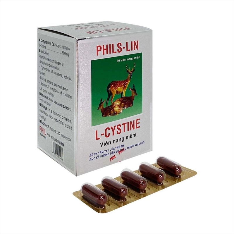 Phils-Lin L-Cystine - Viên uống đẹp da - Hộp 60 viên