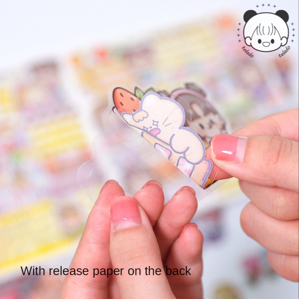 Sticker Dán Trang Trí Sổ Tay Hình Hoạt Hình Đáng Yêu