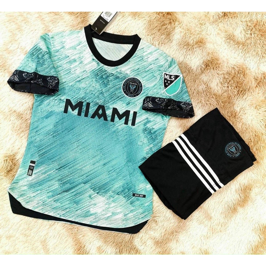 Áo thời trang,Áo Bóng Đá CLB MIAMI BẢN ÁO THI ĐẤU 2022-20223 MÀU XANH NHẠT LIMIT, SÂN KHÁCH MỚI NHẤT, SUPER Thái Cao Cấp