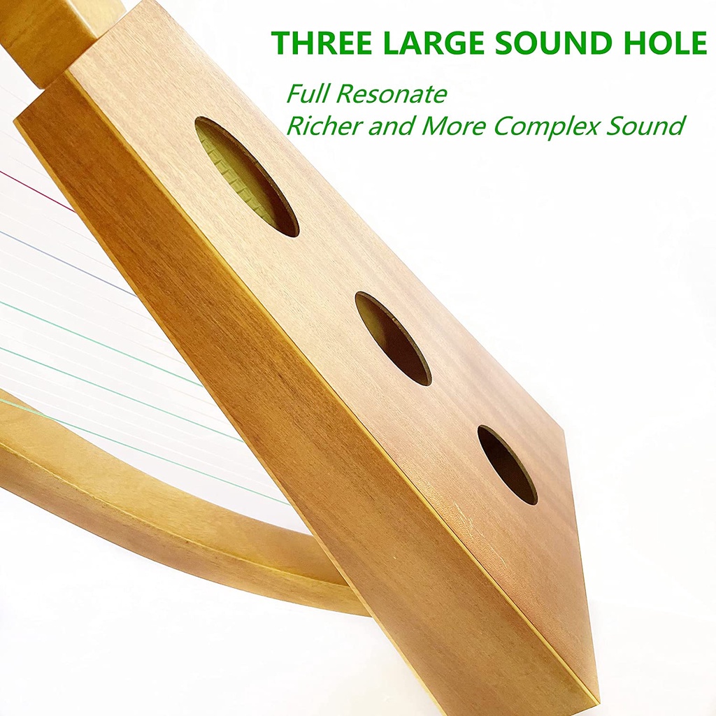 Đàn hạc 19 dây gỗ Xoan đào - Tonic Kalimba Tặng phụ kiện