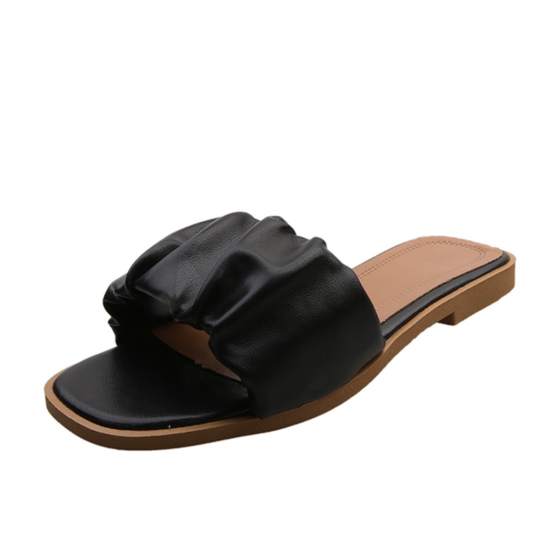 IELGY Dép quai ngang  thiết kế đơn giản thời trang phong cách Anh Quốc cho nữ