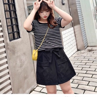 Quần short váy size ngoại cỡ đắp chéo 2 túi to size lớn 65-100kg