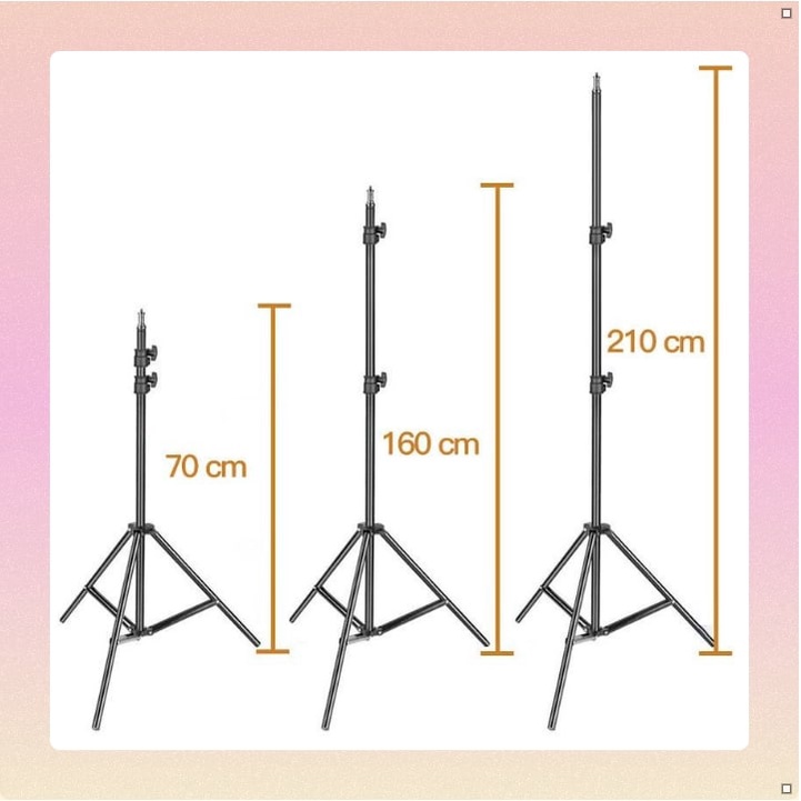 Chân Đèn Studio Cao 2,1m, Chân Đèn Flash Chụp Ảnh, Quay Phim, Giá Đỡ Điện Thoại Livestream
