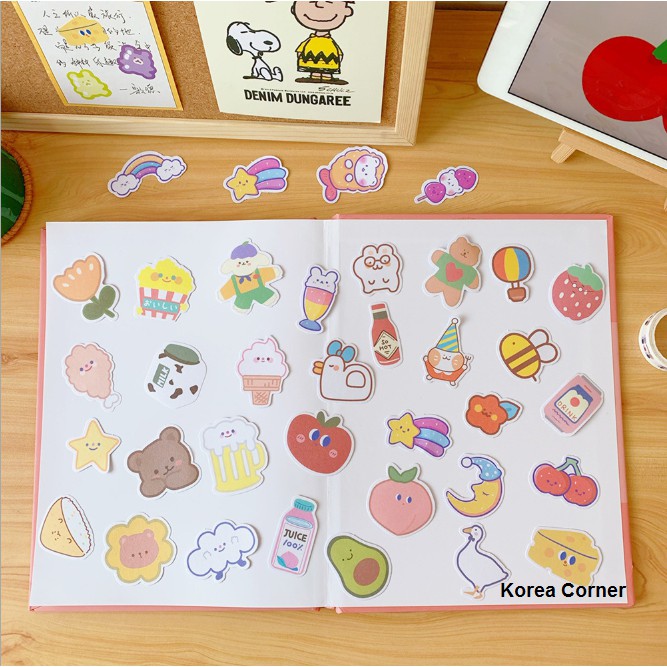 SET 20 STICKER TRANG TRÍ HÌNH ĐỒ ĂN