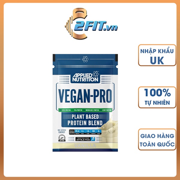 SỮA TĂNG CƠ DÀNH CHO NGƯỜI ĂN CHAY APPLIED NUTRITION WHEY PROTEIN VEGAN PRO SAMPLE 1 LẦN DÙNG