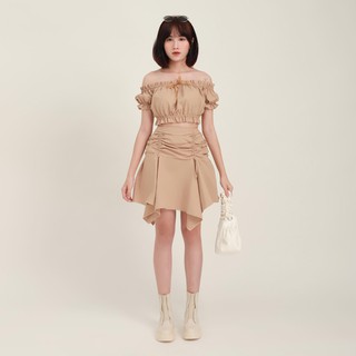 Áo croptop trễ vai 2 màu