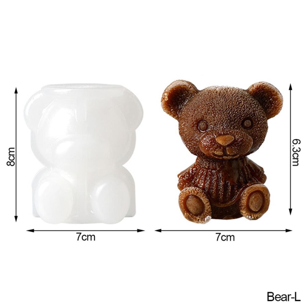 Khuôn Silicone Làm Đá Hình Gấu Và Hoa Hồng Cho Quán Cà Phê I6P1
