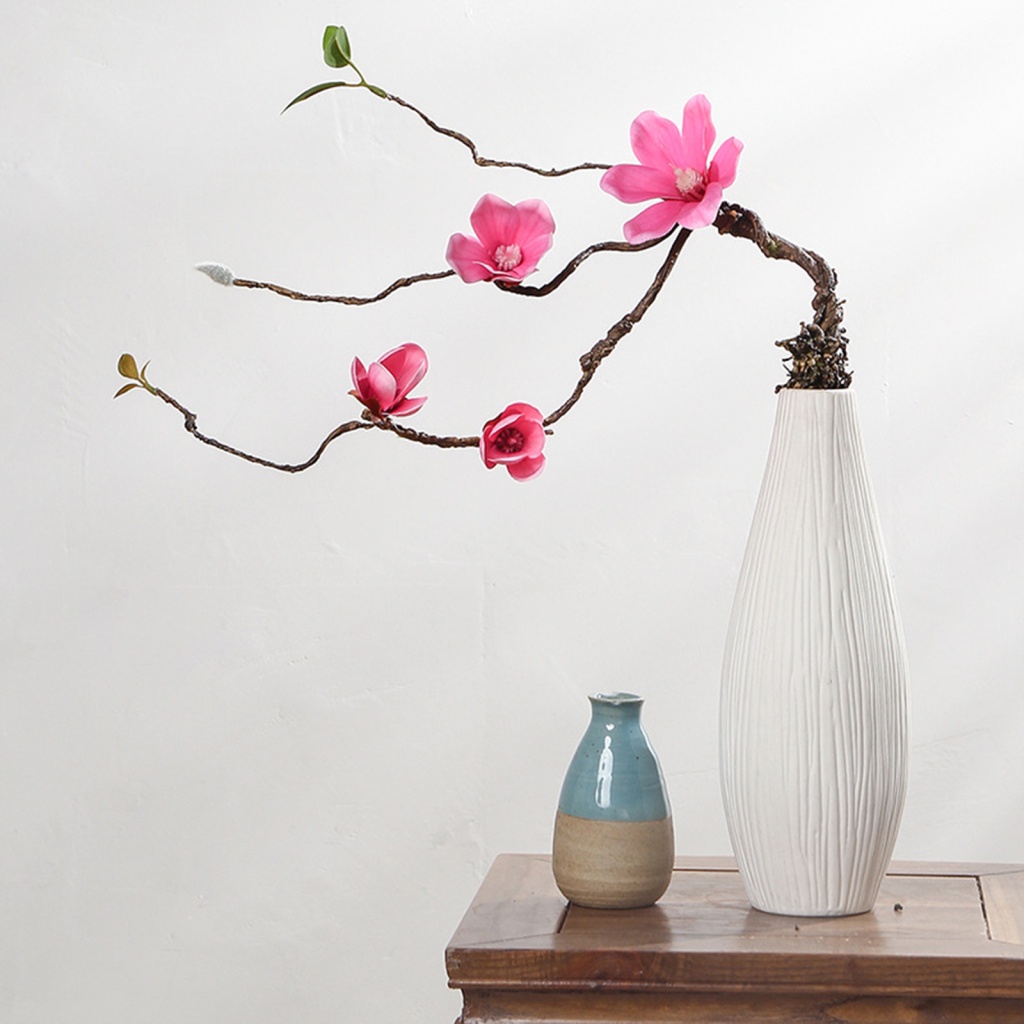 Nhánh Hoa Mộc Lan Đỏ 65cm Màu Trắng / Tím / Tím Độc Đáo Trang Trí Nhà Cửa