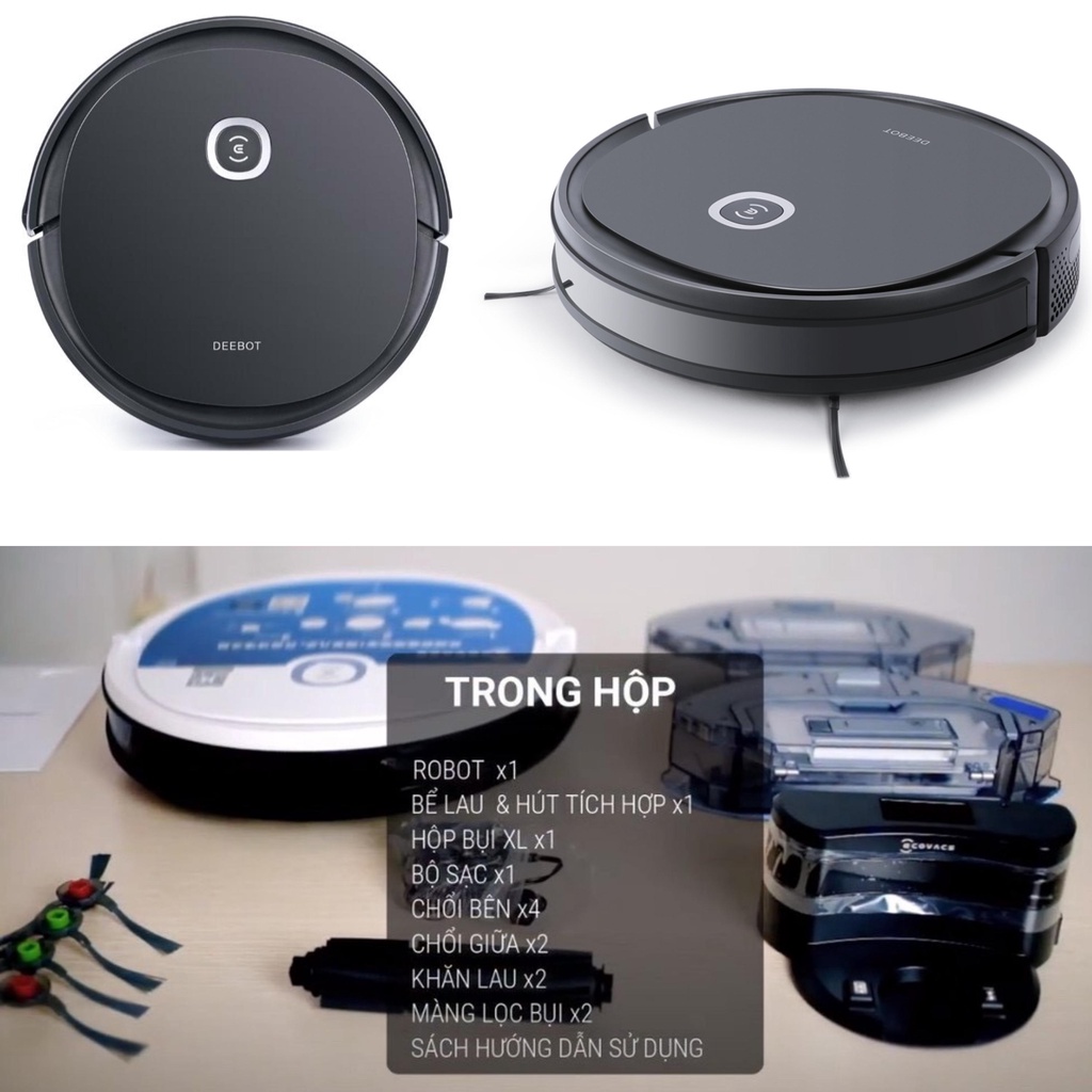 Robot hút bụi lau nhà thông minh Ecovacs Deebot OZMO U2 PRO - Hàng chính hãng