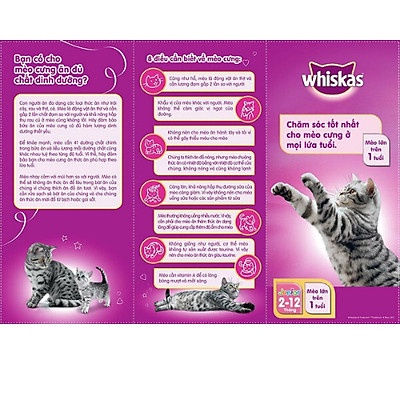 Thức ăn cho mèo lớn dạng hạt Whiskas nhập khẩu từ Thái Lan gói 400g