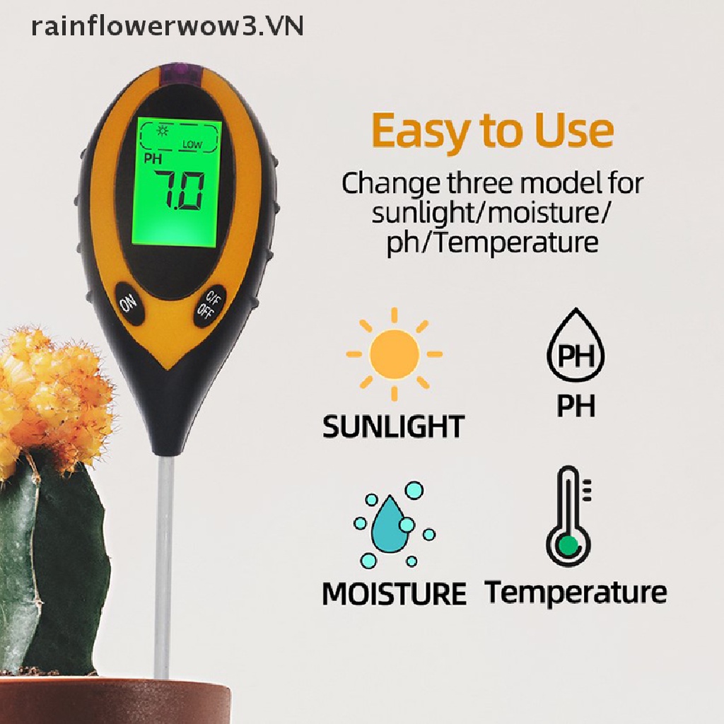 Máy Đo Độ PH / Độ Ẩm / Ánh Sáng Mặt Trời Chuyên Nghiệp