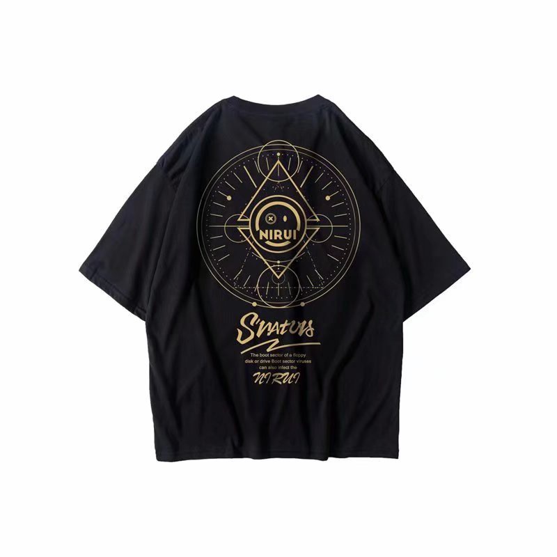 Áo Thun Tay Ngắn Dáng Rộng In Chữ Phong Cách Hip Hop Đường Phố Hàn Quốc Thời Trang Mùa Hè Cho Nam Và Nữ M-8XL