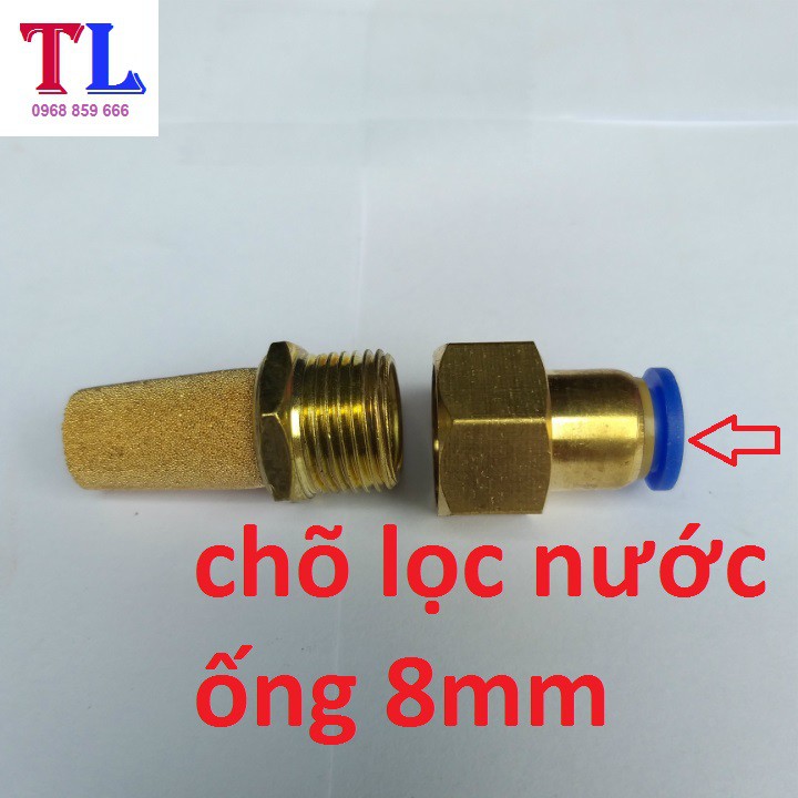 Chõ, rọ đồng lọc nước, lọc cặn bẩn cho bơm phun sương ống 8mm, 8 ly