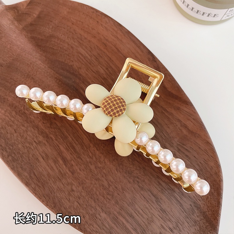 Kẹp bấu tóc đính ngọc trai kim loại thời trang cho nữ