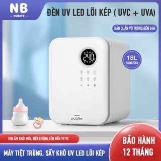 Máy tiệt trùng bình sữa chức năng sấy khô UV LED lõi kép Nubite AS18 dung tích 18L chính hãng bảo hành 12 thumbnail