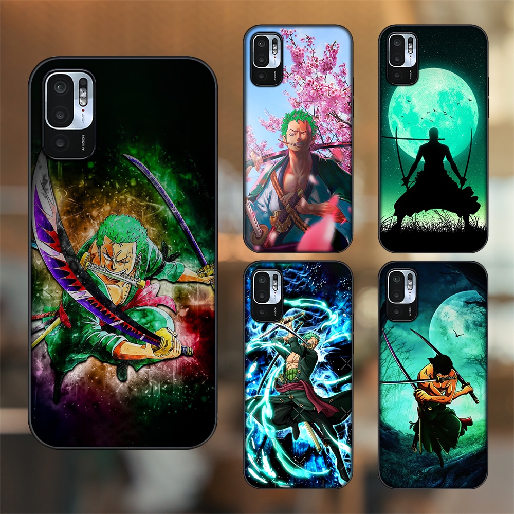 Ốp lưng Xiaomi Redmi Note 10 5G viền đen in hình Zoro One Piece