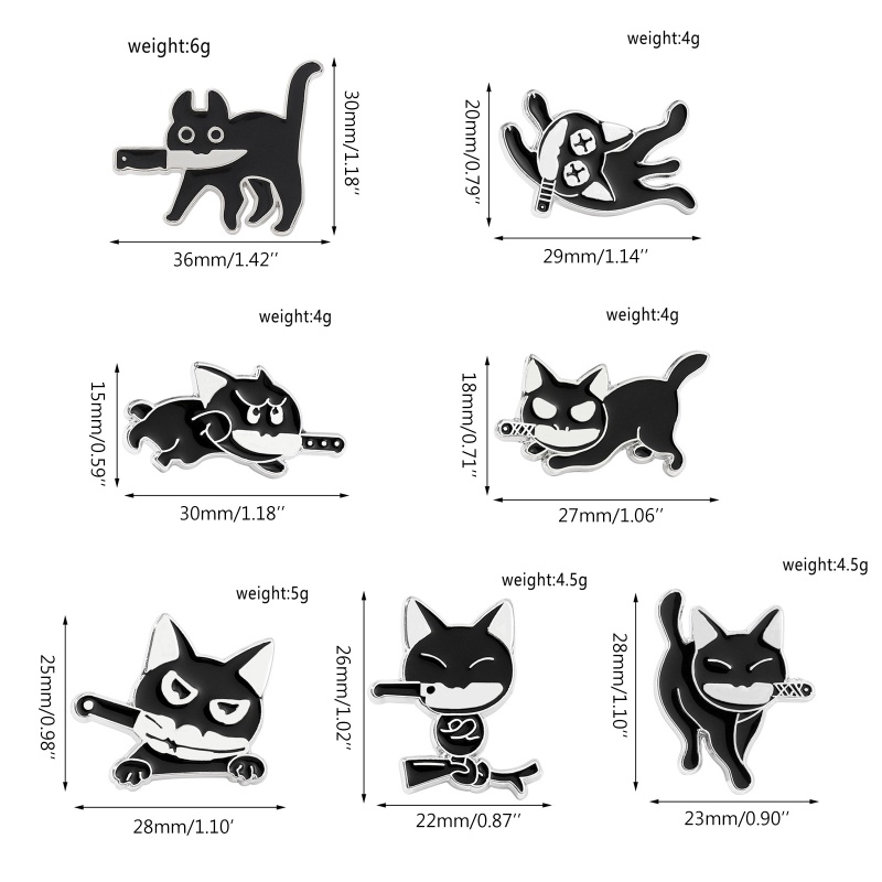 Ghim Cài Áo Hình Mèo Tráng Men Dễ Thương Sáng Tạo Phong Cách Nhật Hàn