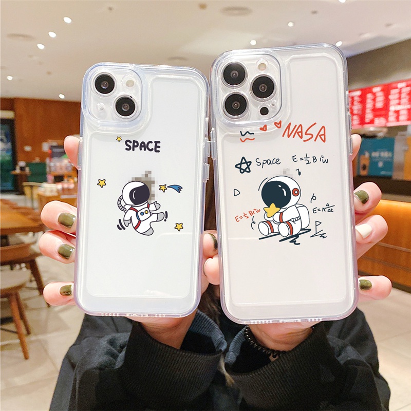 Ốp lưng iphone Ốp điện thoại Suntaiho silicon mềm hình phi hành gia sáng tạo thích hợp cho iPhone 11 Pro 13 12 Pro Max XS Max X/XS XR