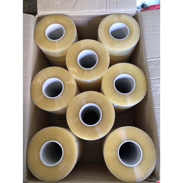 Băng dính trắng 1kg/cuộn lõi mỏng dính