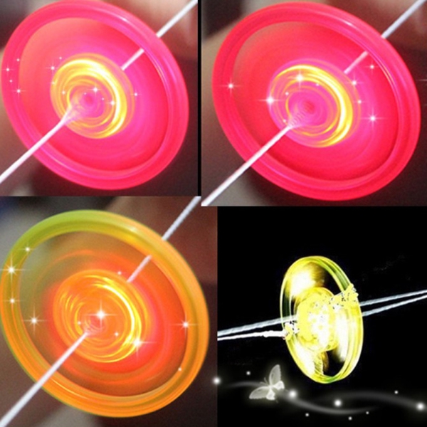 Kids Pull Hand Luminous Flashing Flywheel Toy LED Light Up Flash Gyro Toys Novelty Children’s Birthday Gift