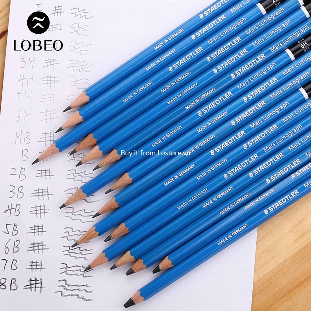 [LỖ STORE] Bút chì Staedtler Mars Lumograph - Thân Xanh