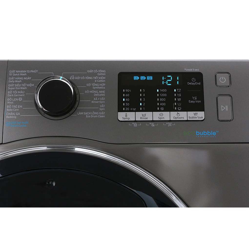 Máy giặt Samsung Addwash Inverter 9 kg WW90K54E0UX/SV , giặt hơi nước, Thêm đồ khi đang giặt, giao hàng miễn phí HCM
