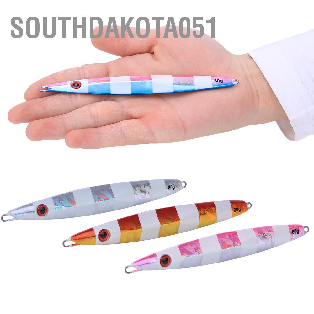 Southdakota051 80g Jigging Quick Sinking Noctilucence Fish Lure Bait Saltwater Fishing Tool